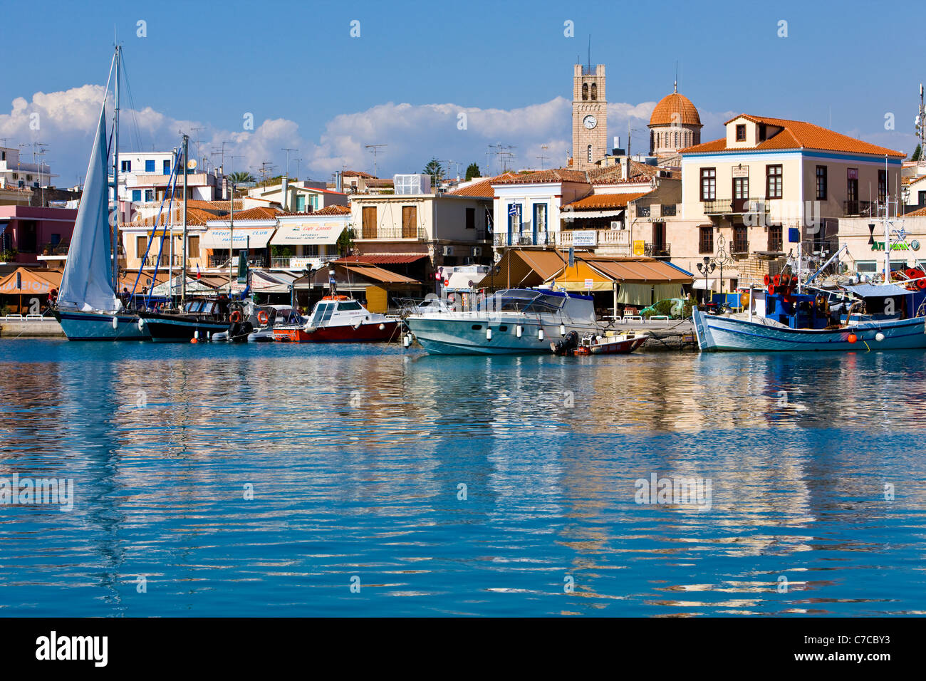 Port of Aegina, Aegina Island, Greece Stock Photo 38996135 Alamy