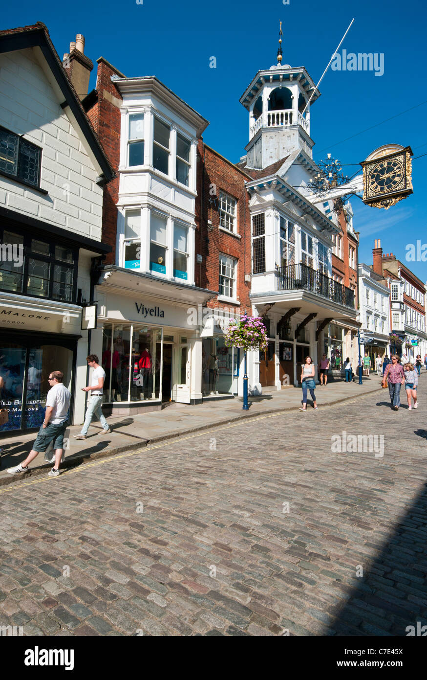 The High Street Shops Guildford Surrey England UK Stock Photo, Royalty