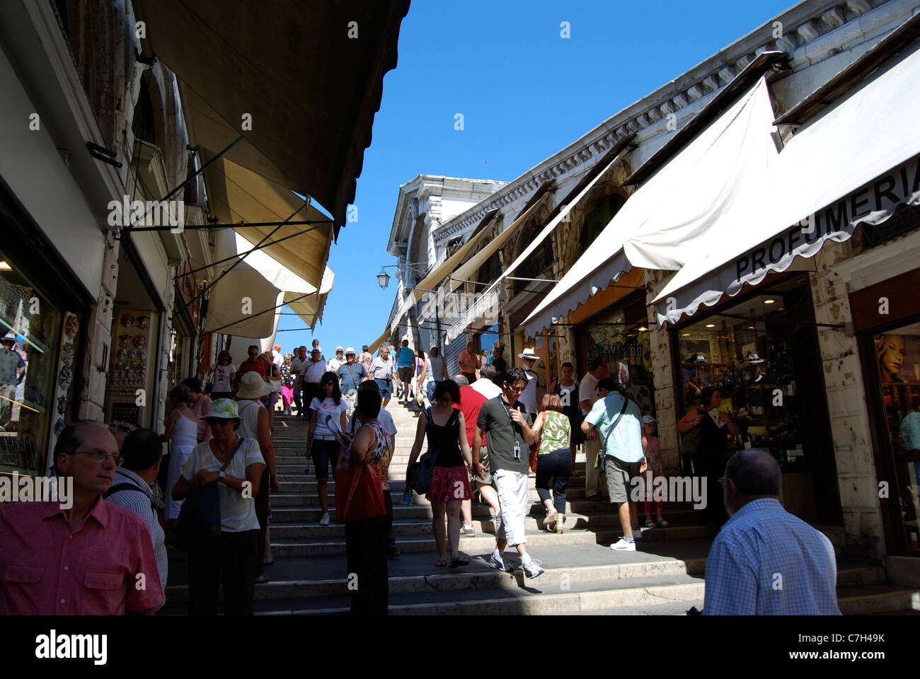 Shops on Rialto bridge, Venice Stock Photo, Royalty Free Image