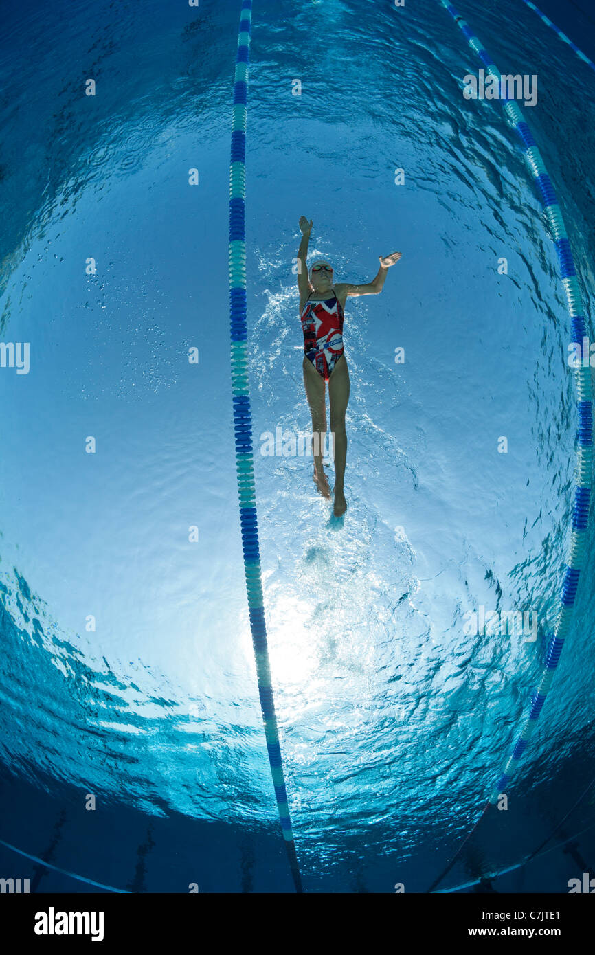 a female swimmer training in an open air olympic swimming pool france underwater view - Olympic Swimming Pool Underwater a female swimmer training in an open air olympic swimming pool france underwater view - Olympic Swimming Pool Underwater