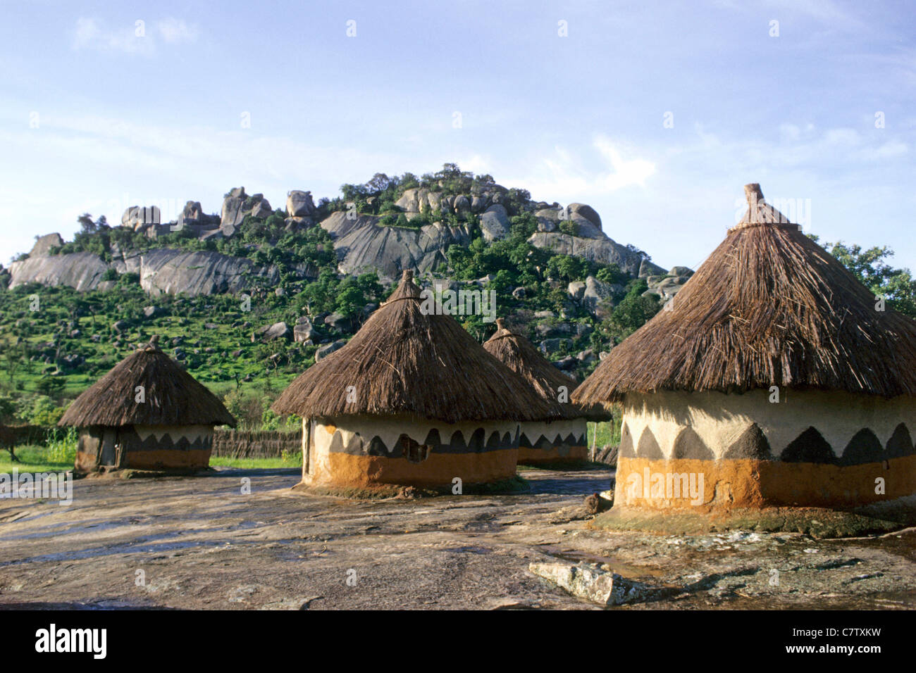 Africa, Zimbabwe huts in a village Stock Photo, Royalty Free Image 39271117 Alamy