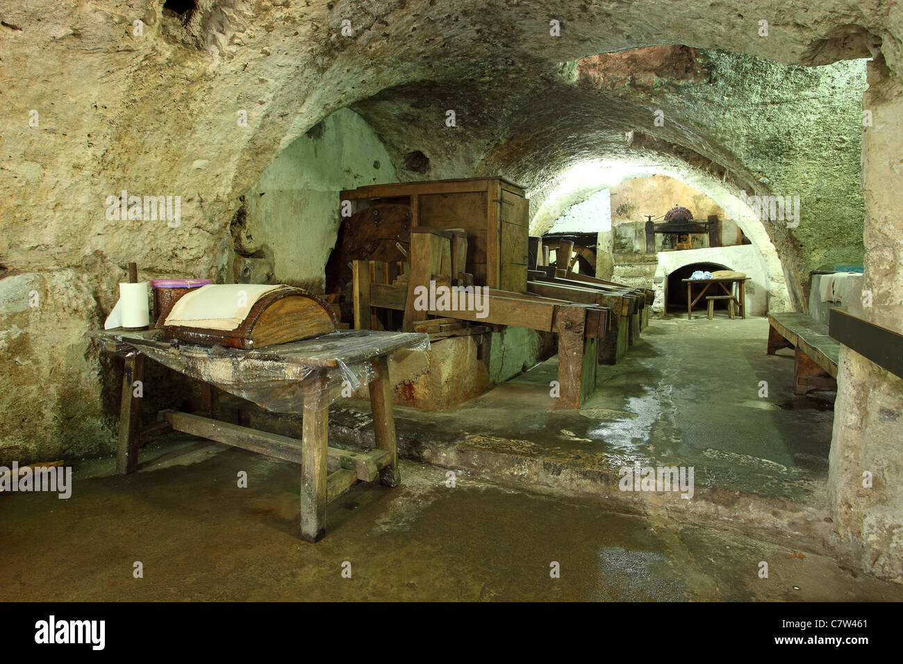 Italy, Campania, Amalfi. Museo della Carta (Paper Museum Stock Photo