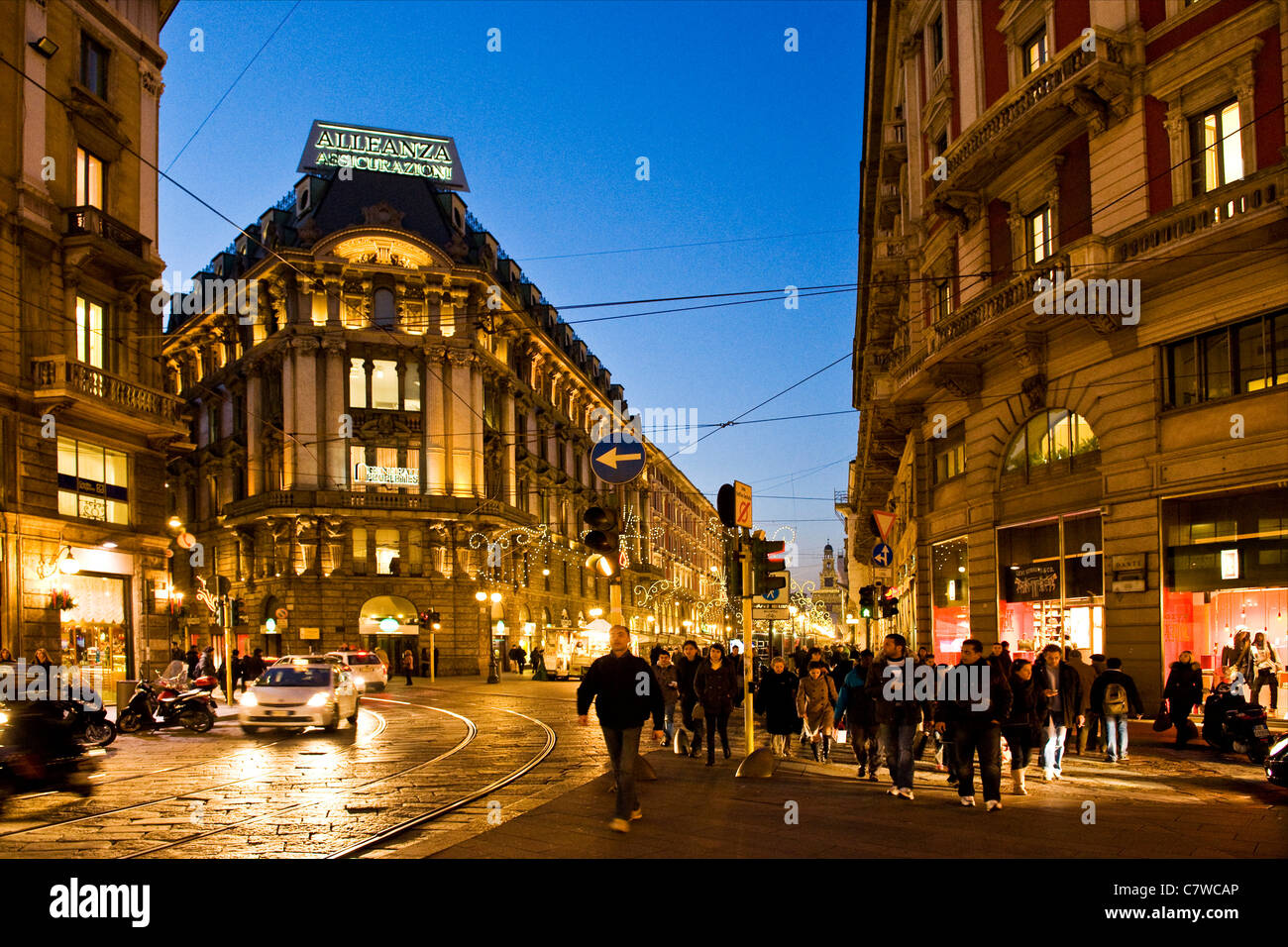 Italy, Lombardy, Milan, Via Torino at Christmas time Stock Photo, Royalty Free Image: 39281838 