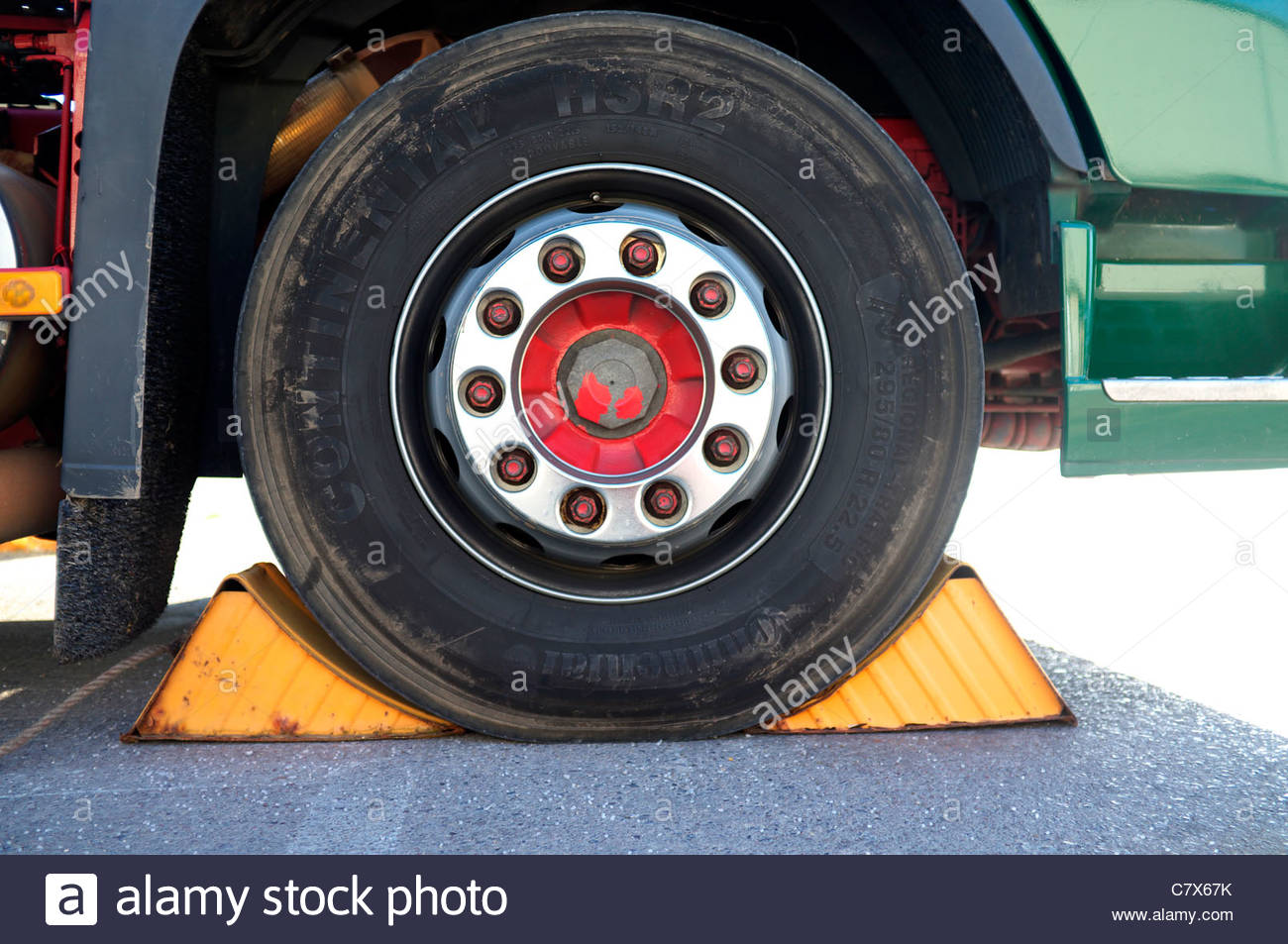 A chocked lorry wheel, UK Stock Photo, Royalty Free Image 39298999 Alamy