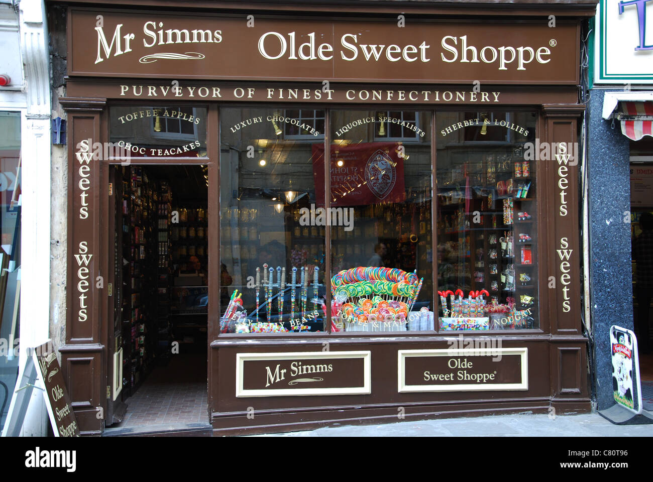 Mr Simms Olde Sweet Shoppe Bath UK Stock Photo, Royalty Free Image
