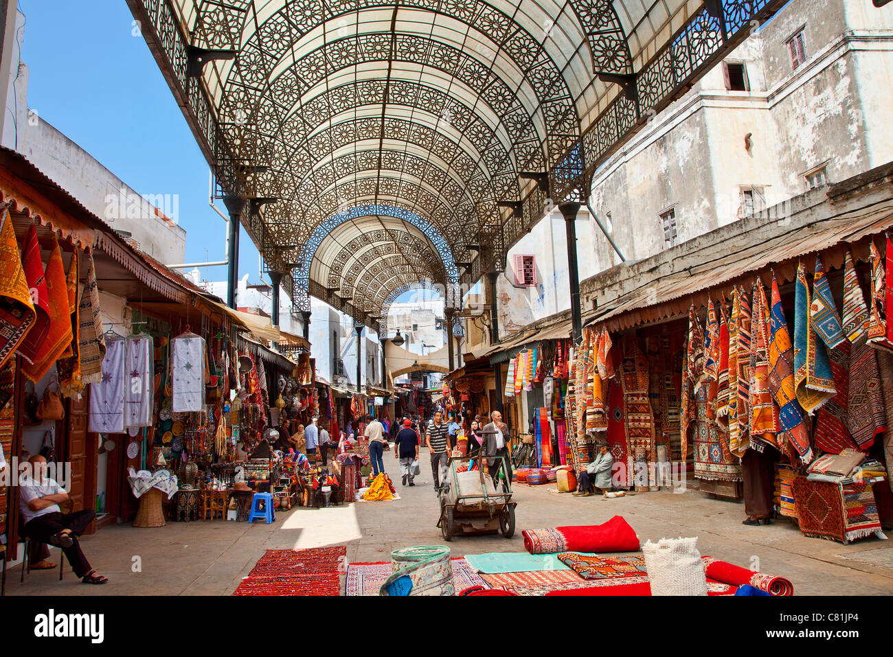 Rabat, Rue des Consuls in the Medina Stock Photo, Royalty Free Image