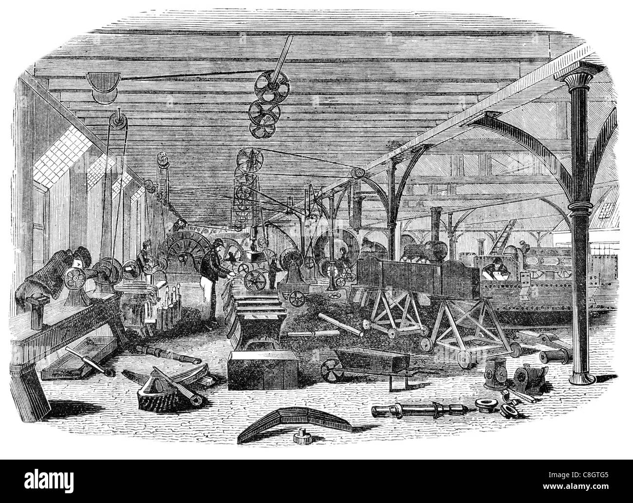 engine factory Steam factory industry Stock Photo