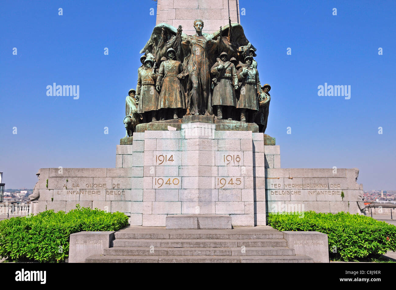 Belgium, Brussels, monument, Europe, figures, memorial, history Stock Photo, Royalty Free Image