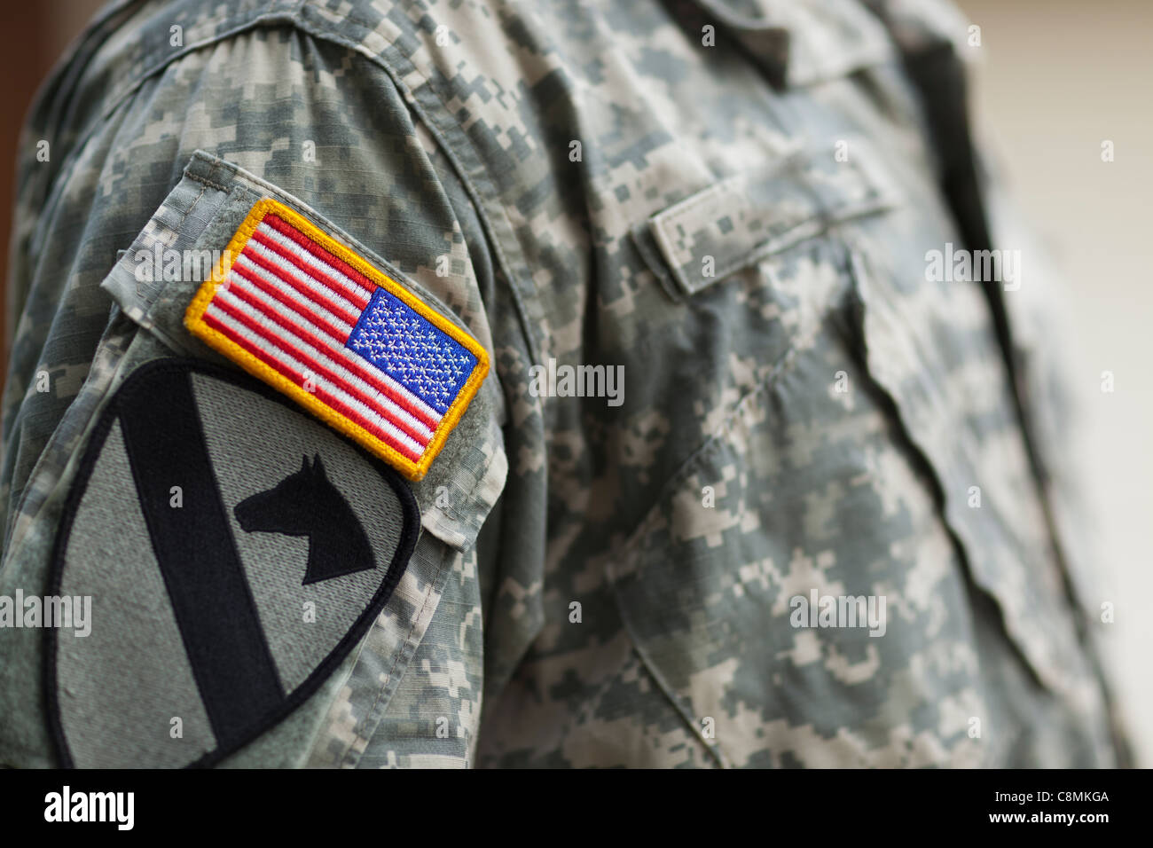 U.S. Flag Patch On Military Uniforms