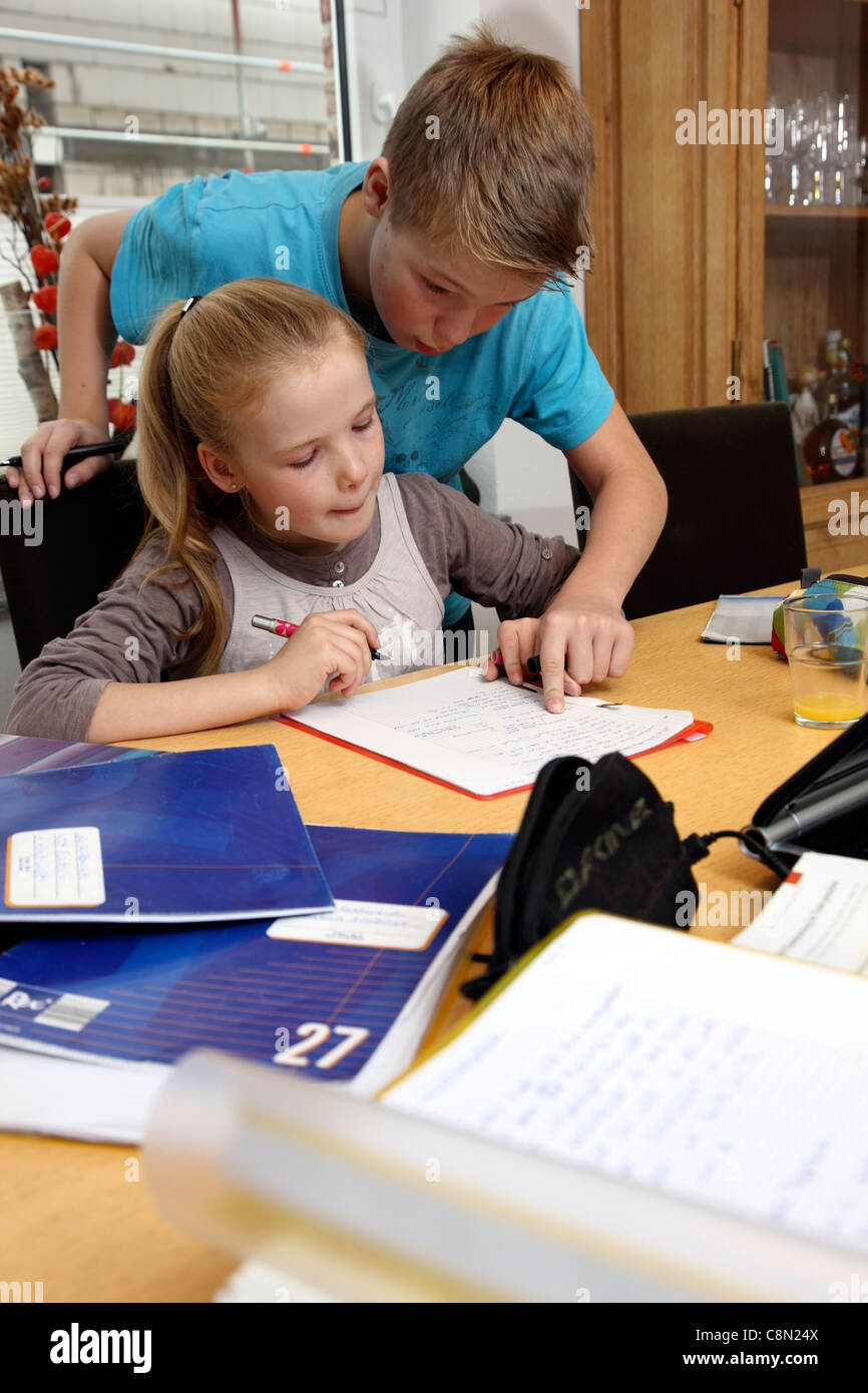 Helping with homework at home