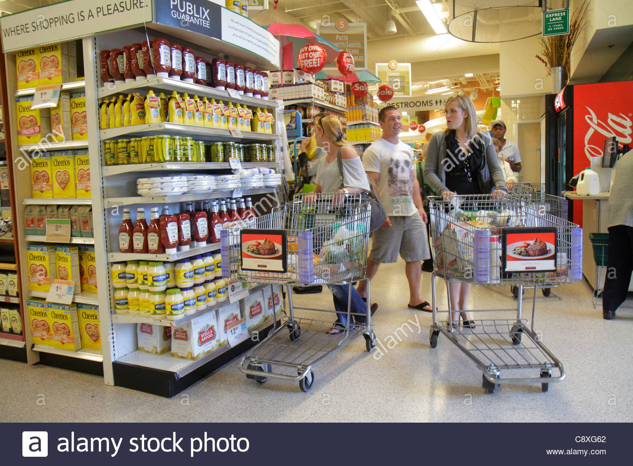 Miami Beach Florida Publix grocery store supermarket food shopping Stock Photo, Royalty Free