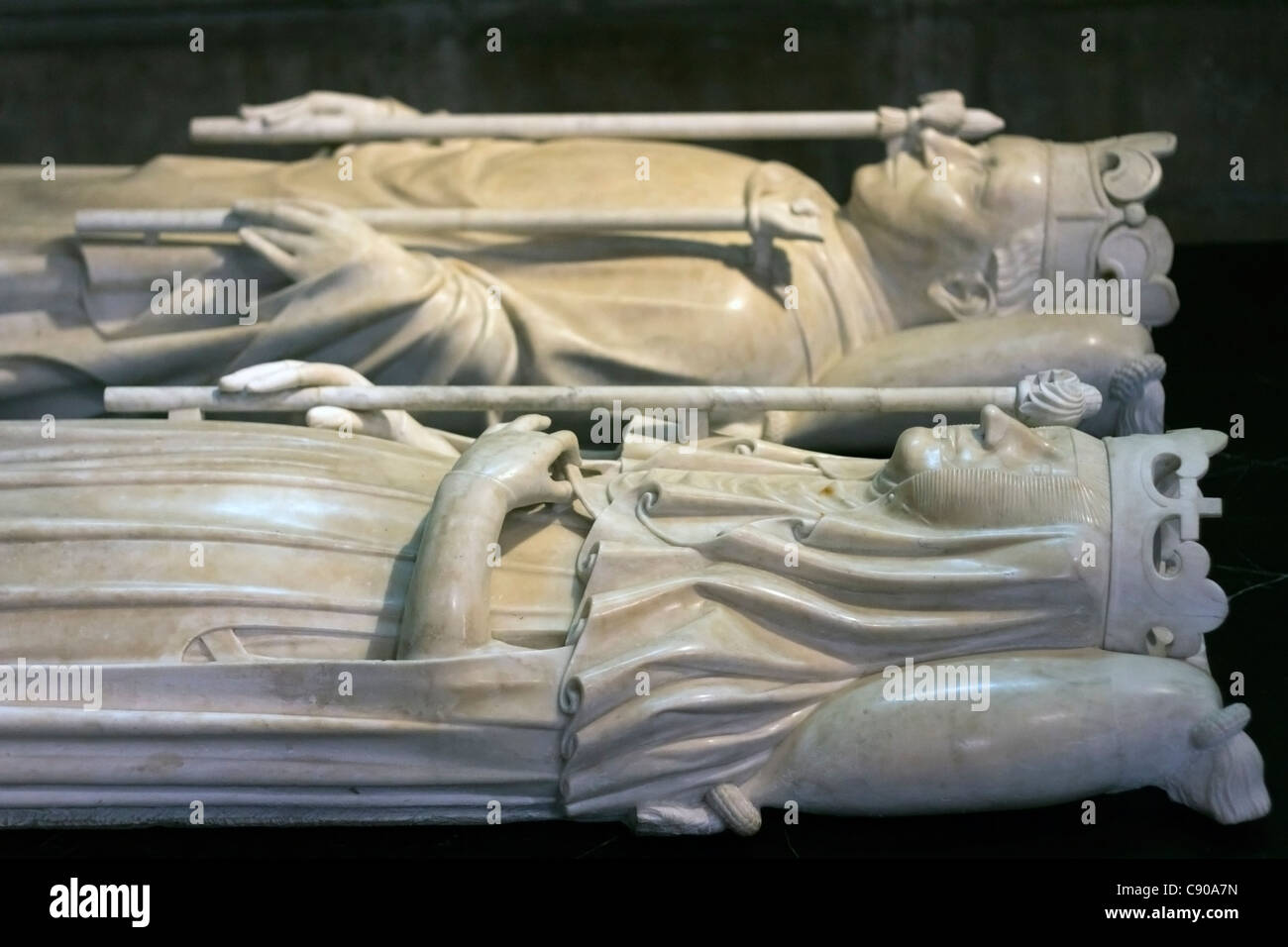 Effigies and tomb of King Charles VI and Queen Isabeau de Baviere at