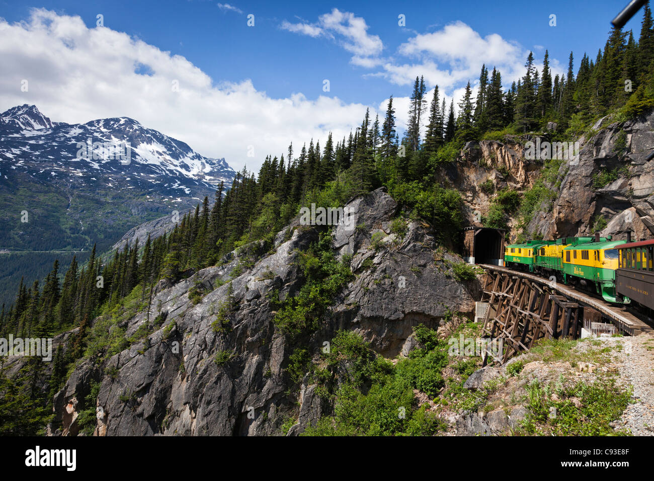 White Pass and Yukon Railroad en route from Skagway Alaska White Pass and Yukon Railroad en route from Skagway Alaska