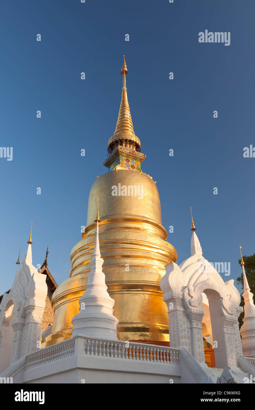 The Chedi And Stupas At Wat Suan Dok Chiang Mai Thailand Stock Photo