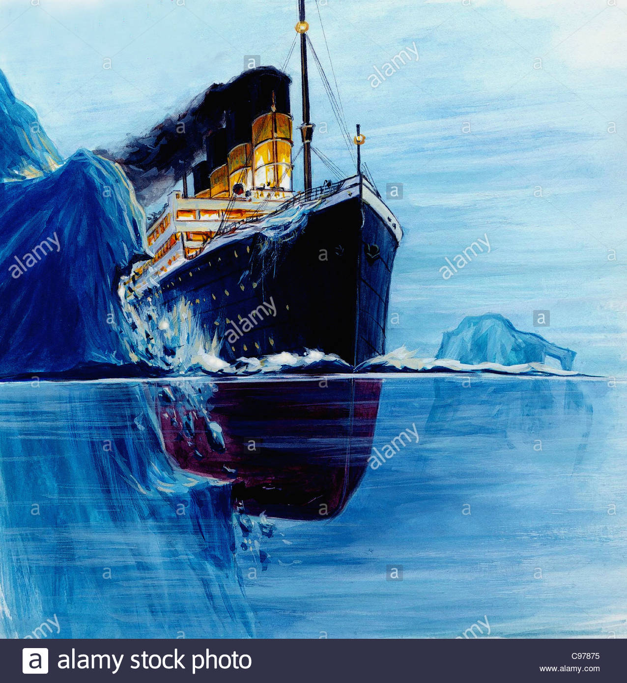 titanic boat iceberg titanic rams the iceberg stock photo royalty free image titanic boat iceberg titanic rams the iceberg stock photo royalty free image