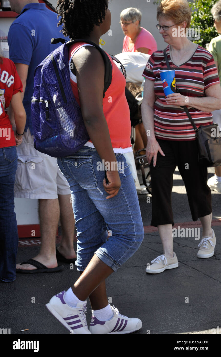 Fat Woman Obesity Obese Overweight Walking Side View Hi Res Stock