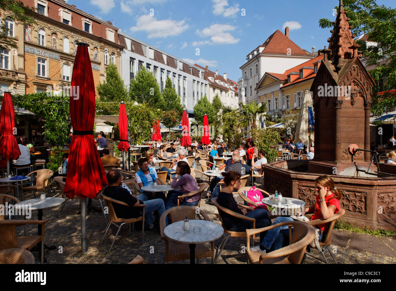 Ludwigsplatz, Karlsruhe, Baden Württemberg, Germany Stock Photo