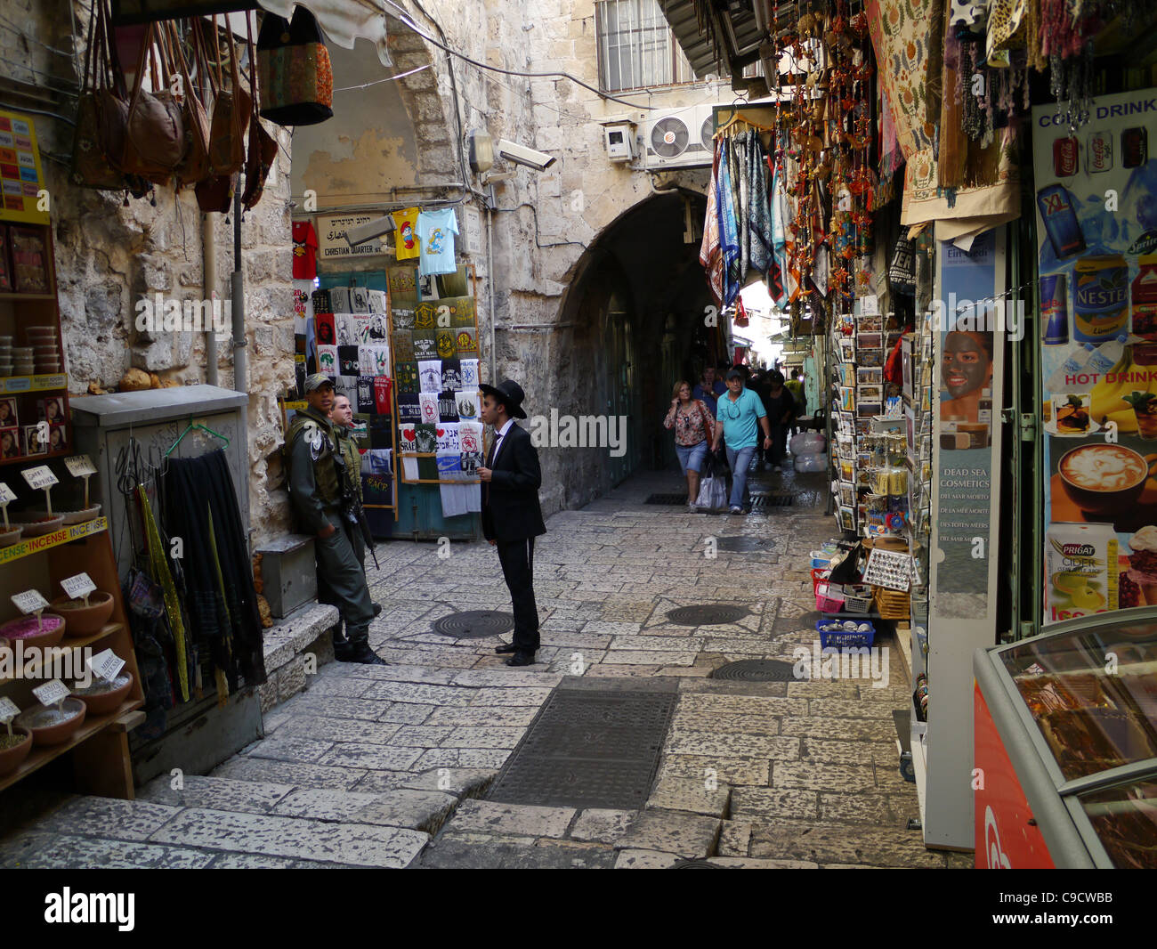 Jerusalem, David Street, Old City Shuk Stock Photo, Royalty Free Image