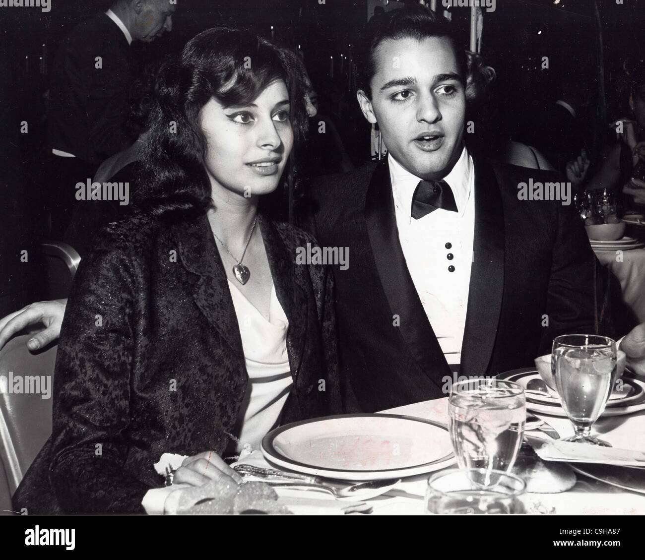 Dec. 19, 2011 SAL MINEO with his date Ina Balin at the dinner Stock