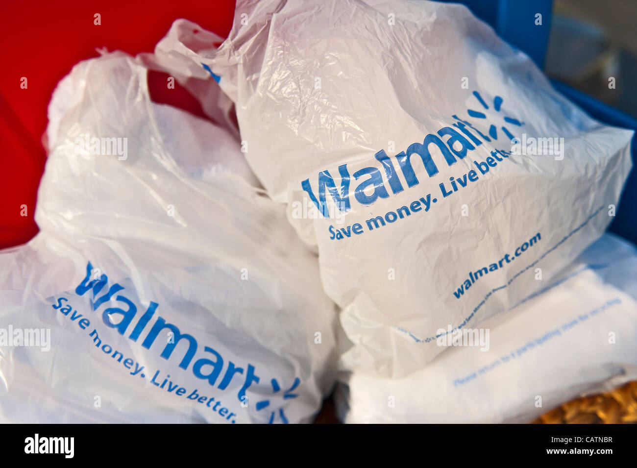 Walmart plastic shopping bags in shopping cart Stock Photo, Royalty Free Image: 41110939 - Alamy