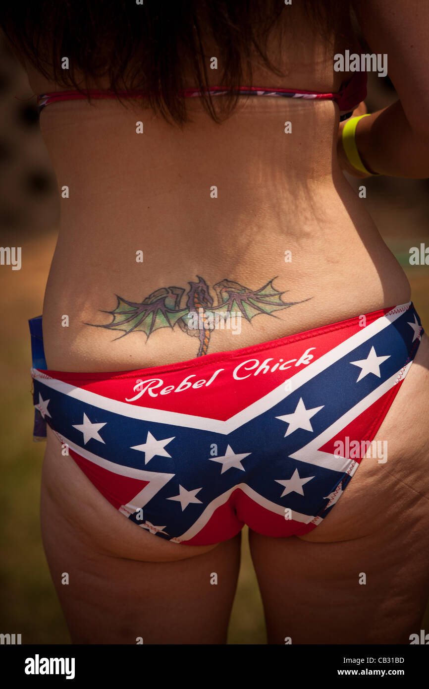 Confederate Flag Bikini Black Girl