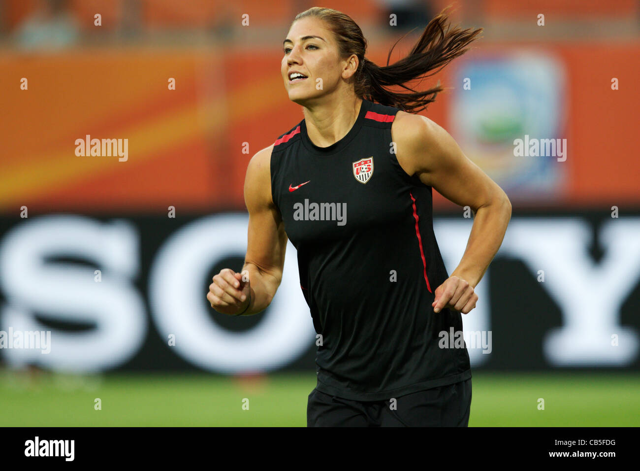 United States Goalkeeper Hope Solo Warms Up Before A Fifa Women S