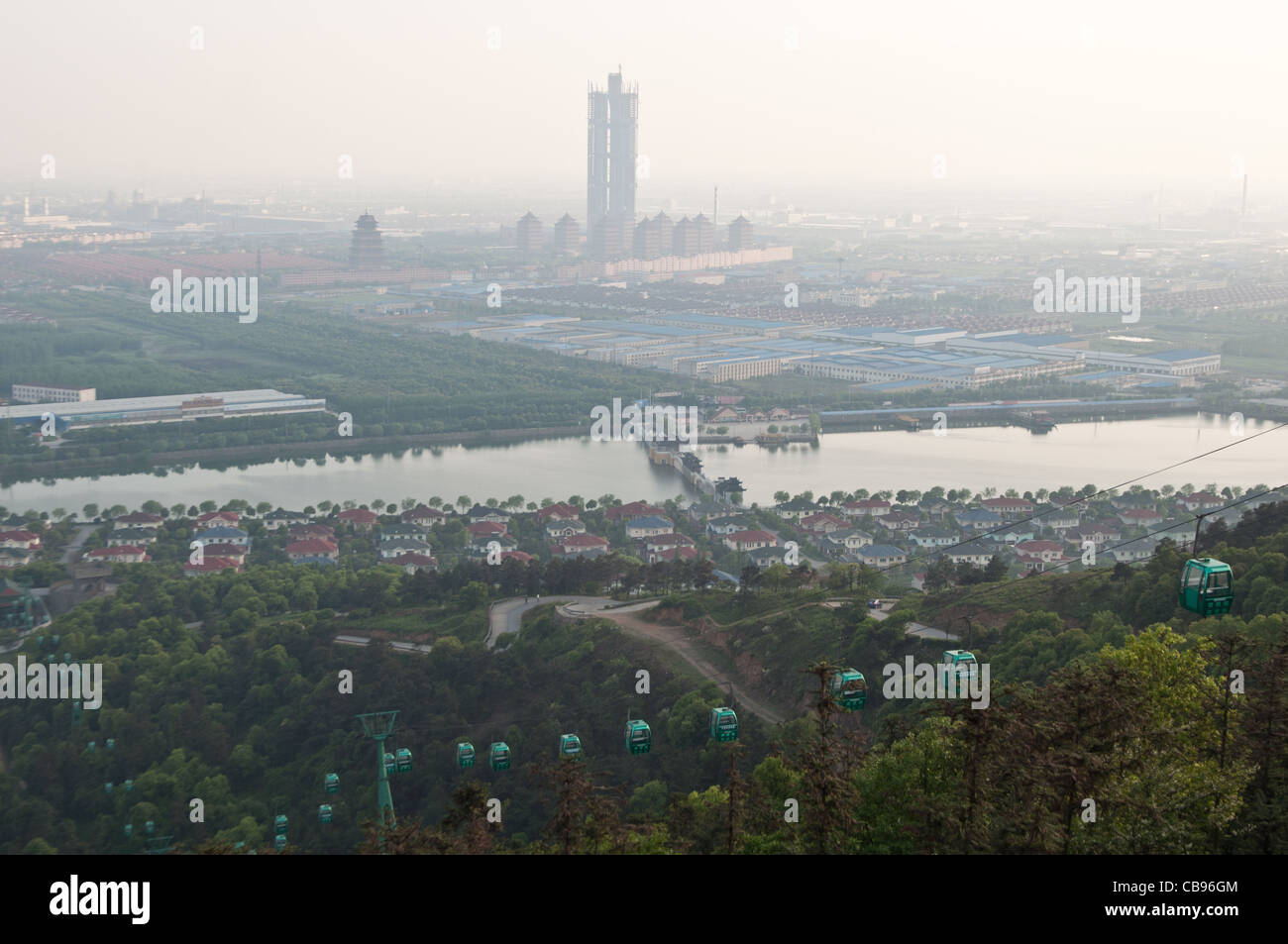 An Overview Of Huaxi Village On The Background The Skyscraper