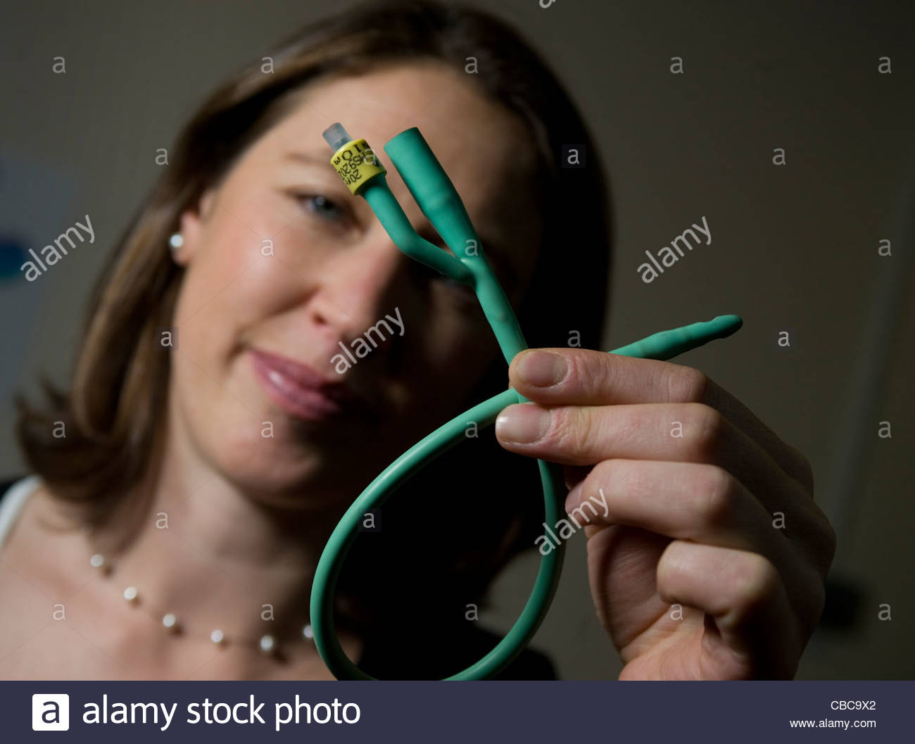 Woman with catheter Stock Photo, Royalty Free Image 41453162 Alamy
