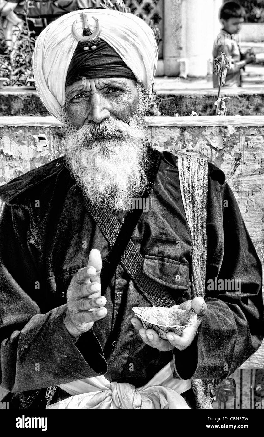 Portrait Of Colorful Sika Hindu Religious Man In Famous Bangla Shib