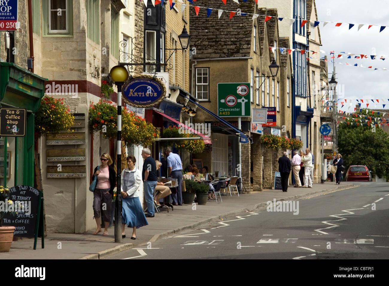 Tetbury town centre Gloucestershire Stock Photo, Royalty Free Image