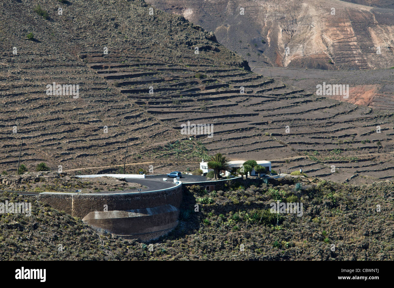 Panoramic View Of Haria Village With The Volcanic Background
