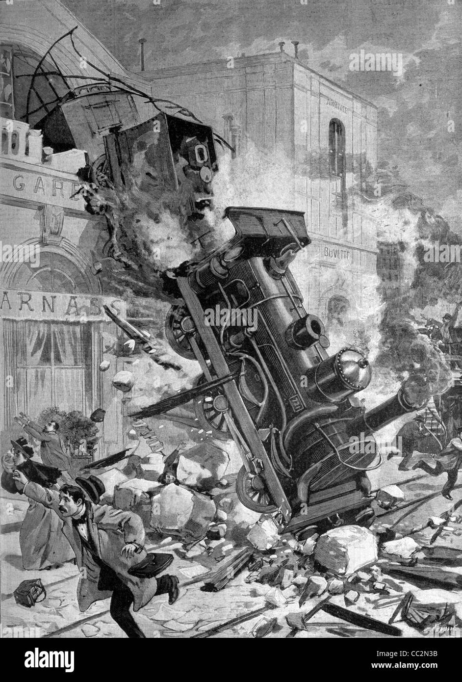 Train Accident at Montparnasse Railway Station, Paris ...