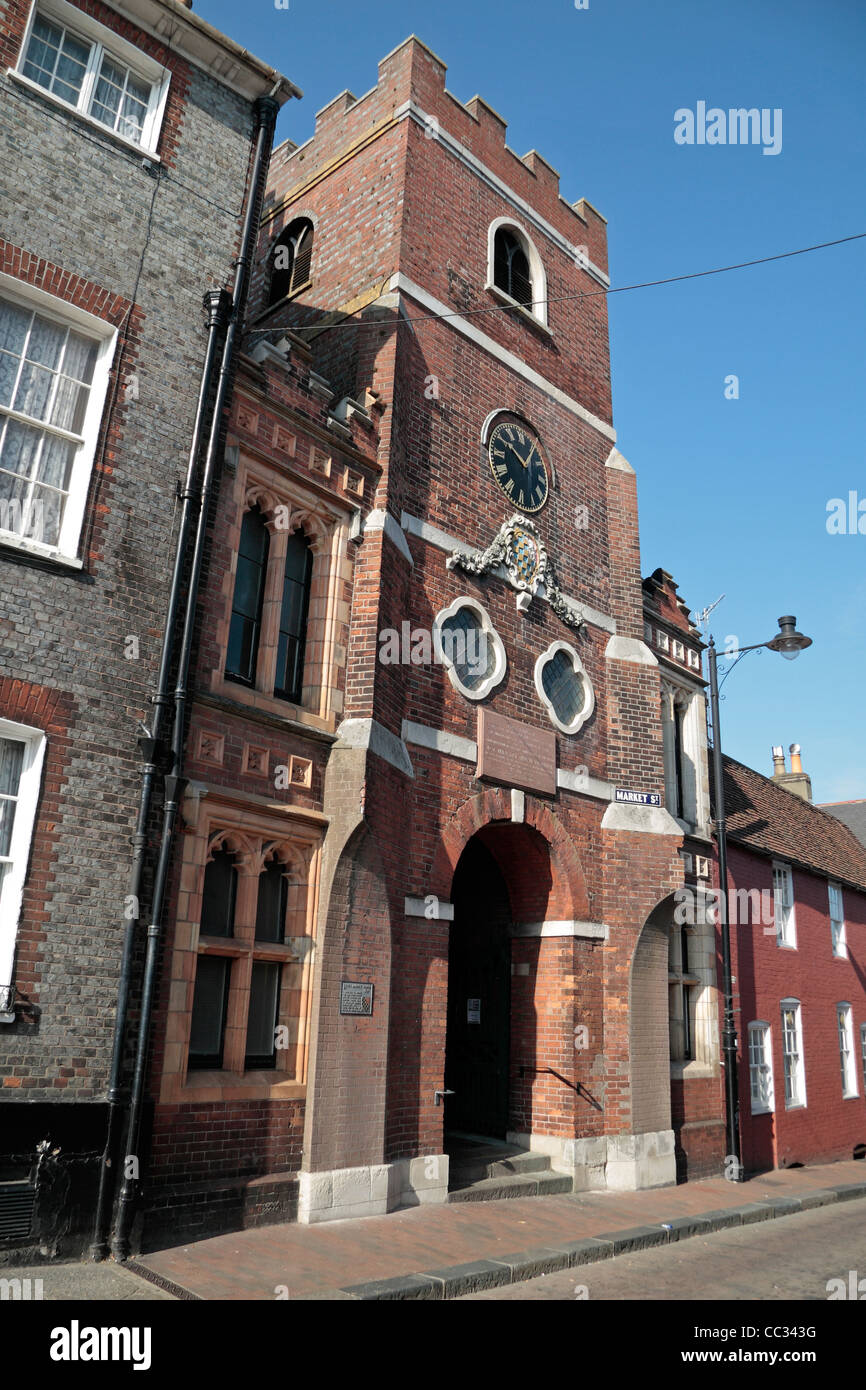 Lewes Market Tower, the old town clock tower and former town hall, in Stock Photo, Royalty Free
