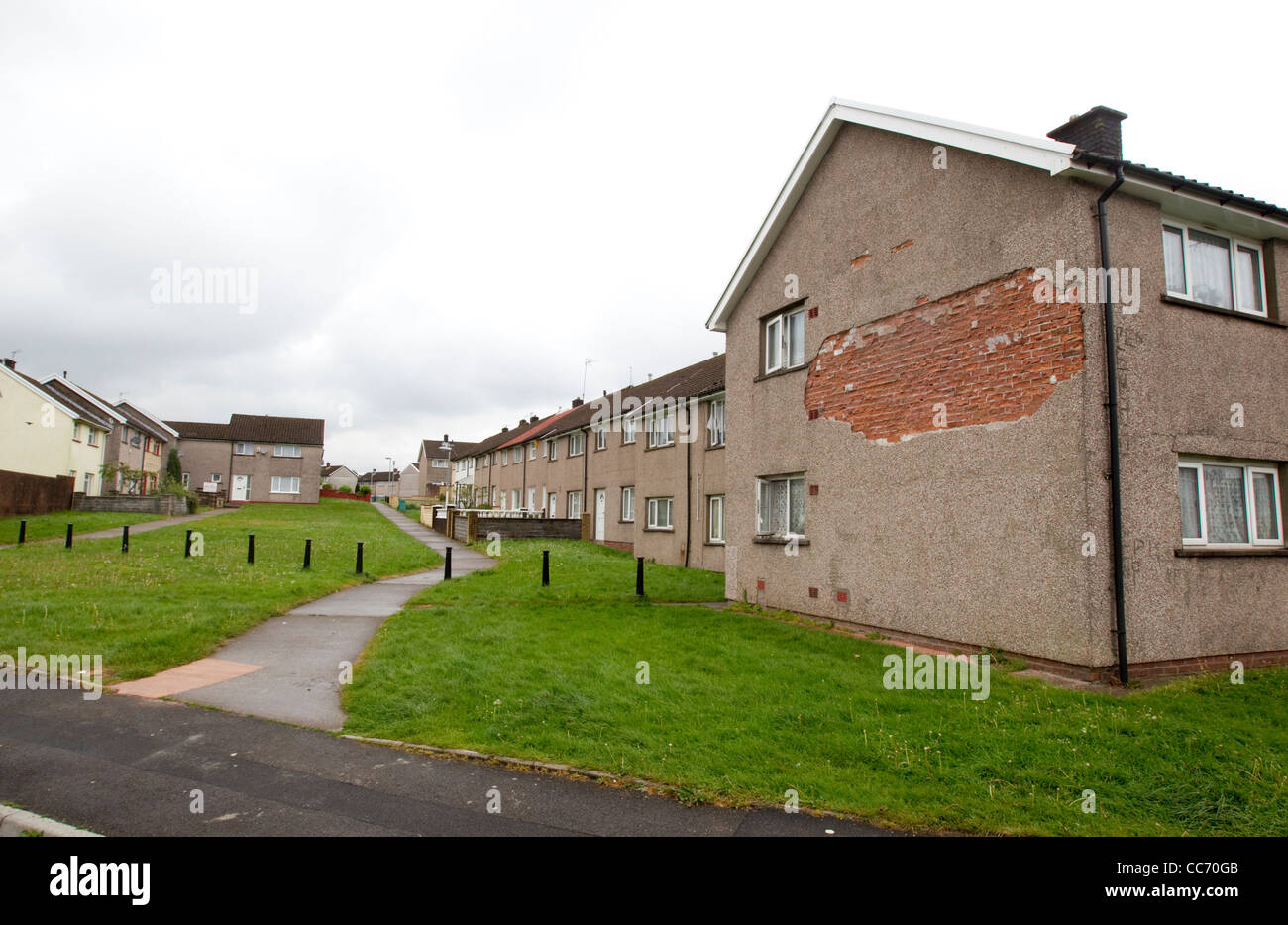 A general view of the Gurnos Council Housing Estate in Merthyr Stock