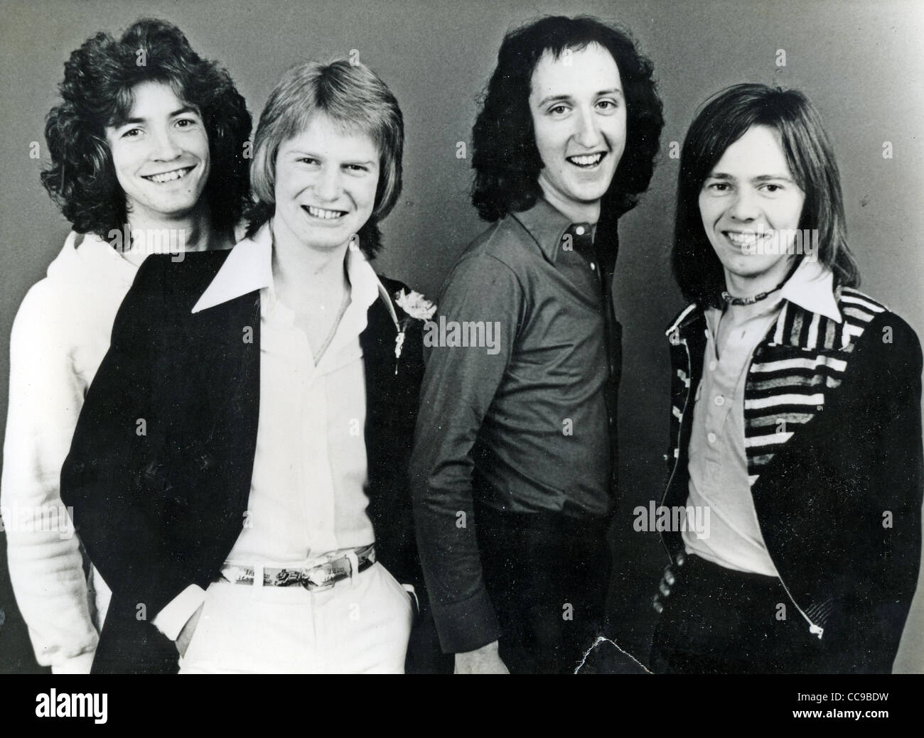 PILOT Promotional photo of UK pop group about 1974 from left Stock ...