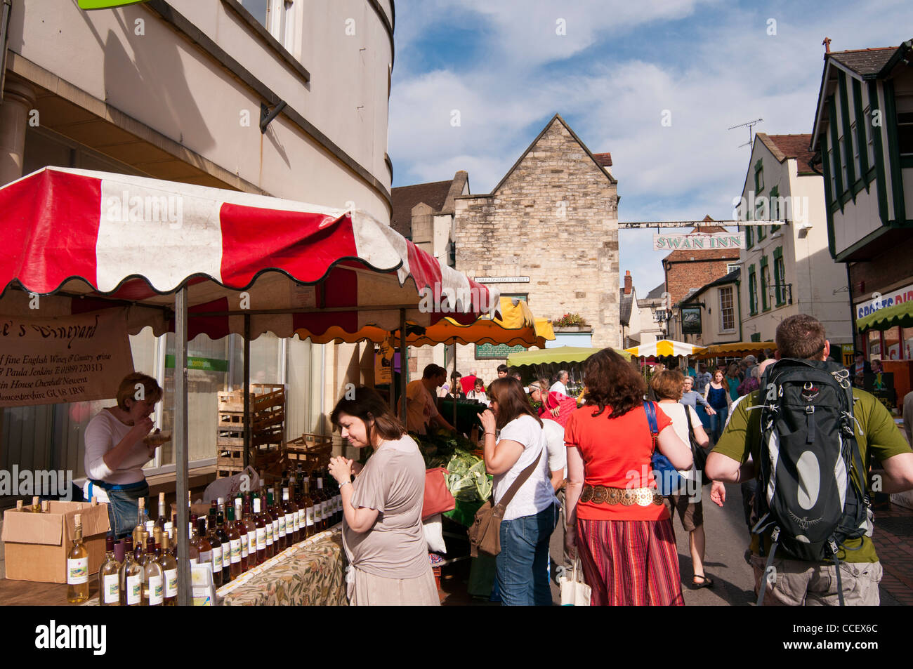 Popular Saturday Farmer's Market in the Cotswold Market Town Stroud