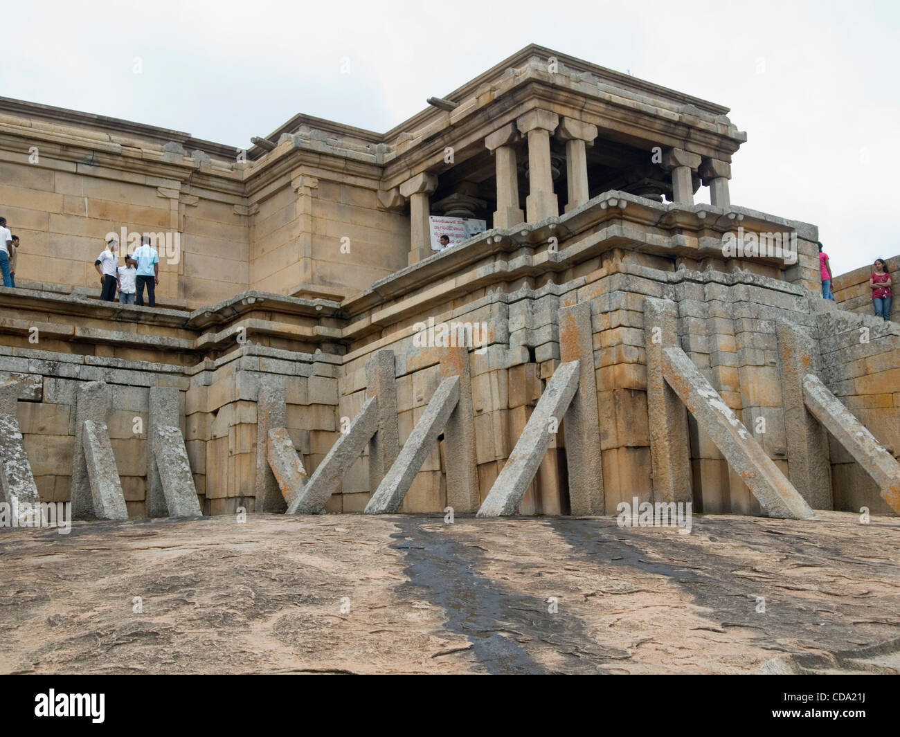 Jain Temple in Shravanabelagola, Karnataka, India Stock Photo, Royalty