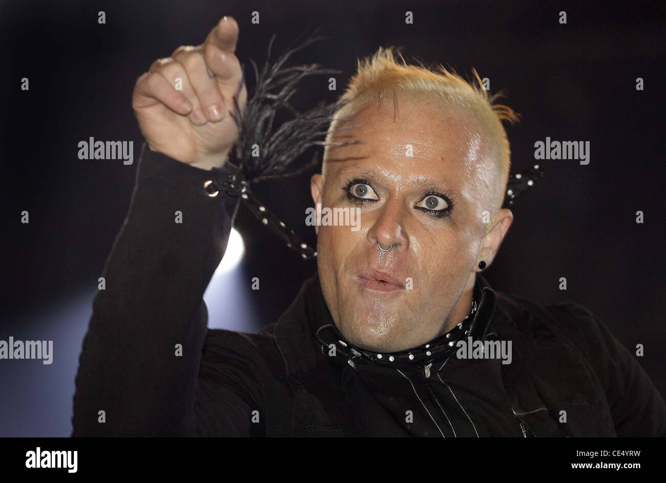 <b>Keith Flint</b> of the The Prodigy performs at the Isle of Wight Festival 2006. - keith-flint-of-the-the-prodigy-performs-at-the-isle-of-wight-festival-CE4YRW