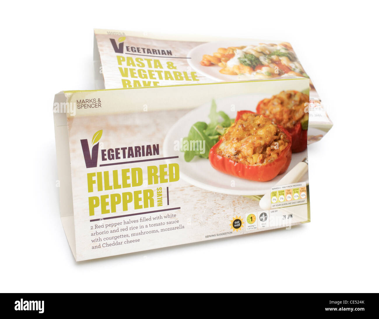 marks and spencer vegetarian meals Stock Photo, Royalty Free Image