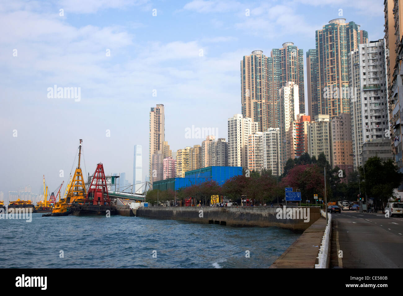 kennedy town waterfront and harbour new praya hong kong hksar china