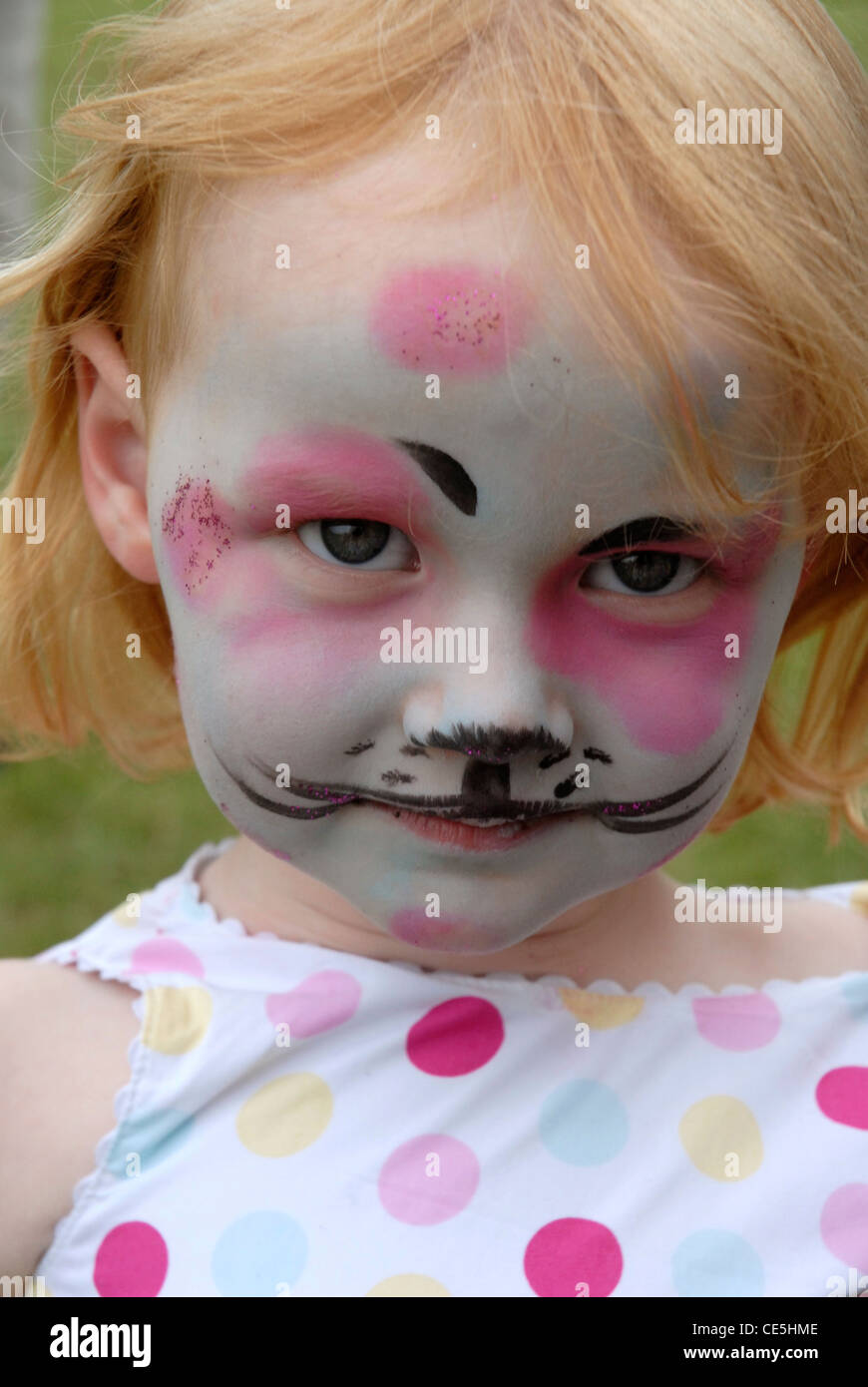Little girl wearing face paint Stock Photo, Royalty Free Image 43149582 Alamy