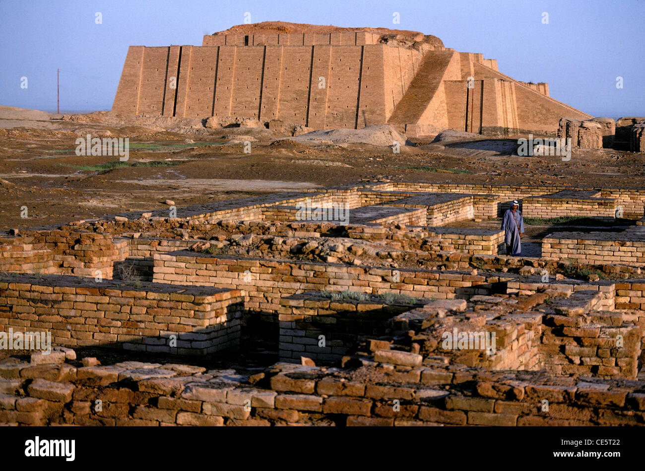 Historic ziggurat of Ur of the Chaldees historic Sumerian Stock Photo 
