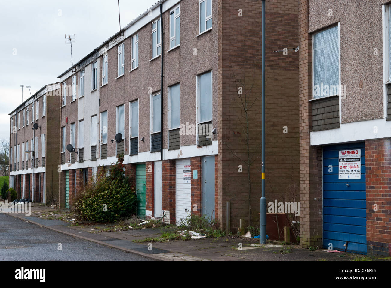 Demolition of a 1970's council estate in King's Norton, Birmingham