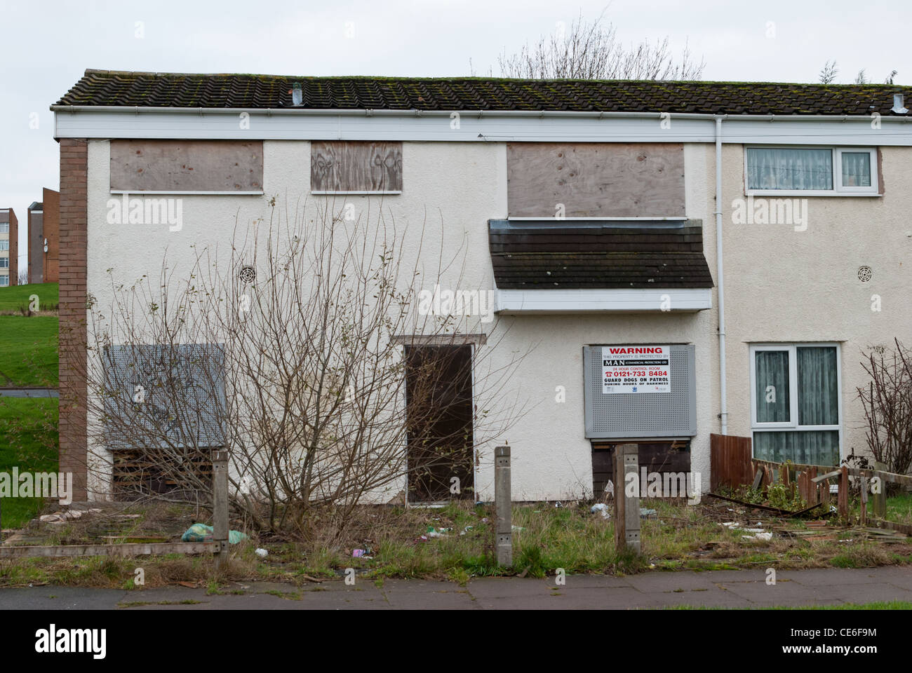 Demolition of a 1970's council estate in King's Norton, Birmingham