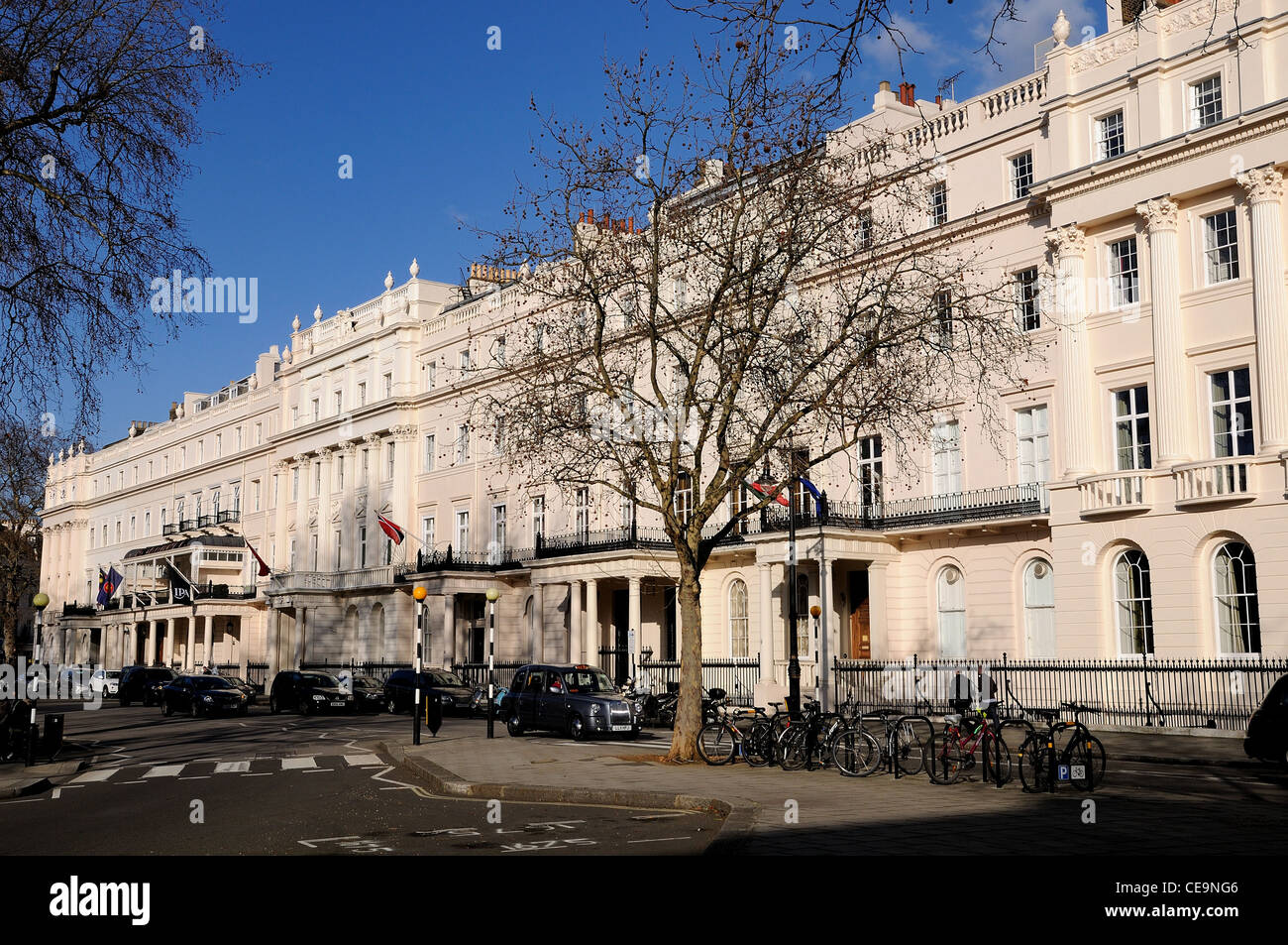 Belgrave Square ,central London Stock Photo, Royalty Free Image