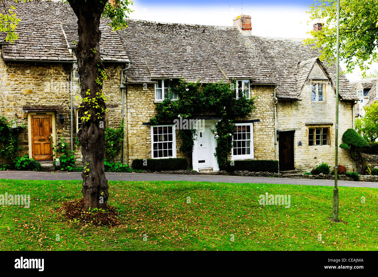 burford village cotswolds oxfordshire Stock Photo, Royalty Free Image