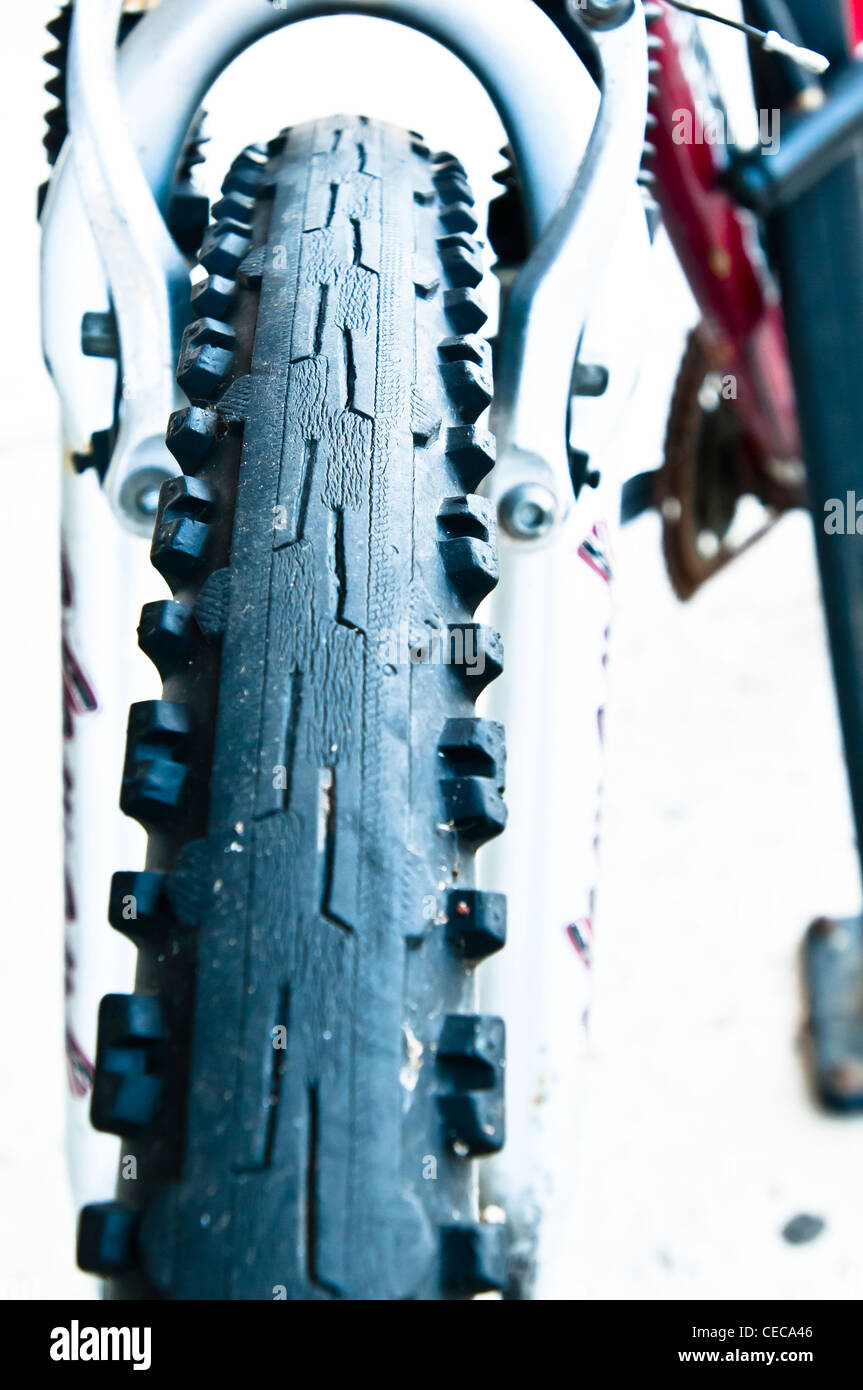 Worn mountain bike tire Stock Photo, Royalty Free Image 43297302 Alamy