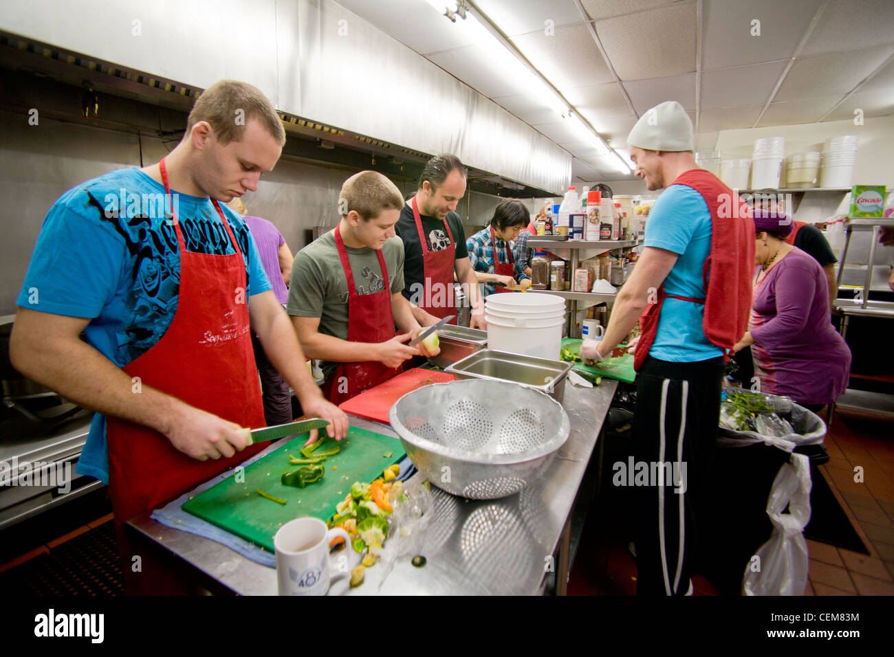 Middle Class Charitable Volunteers Pitch In At A Costa Mesa CA