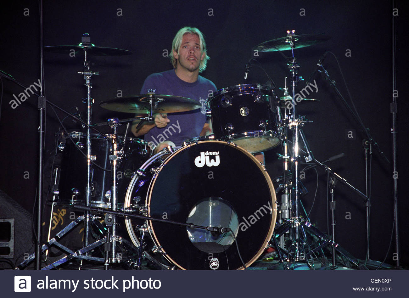 Drummer Taylor Hawkins of the Rock Band the Foo Fighters Stock Photo