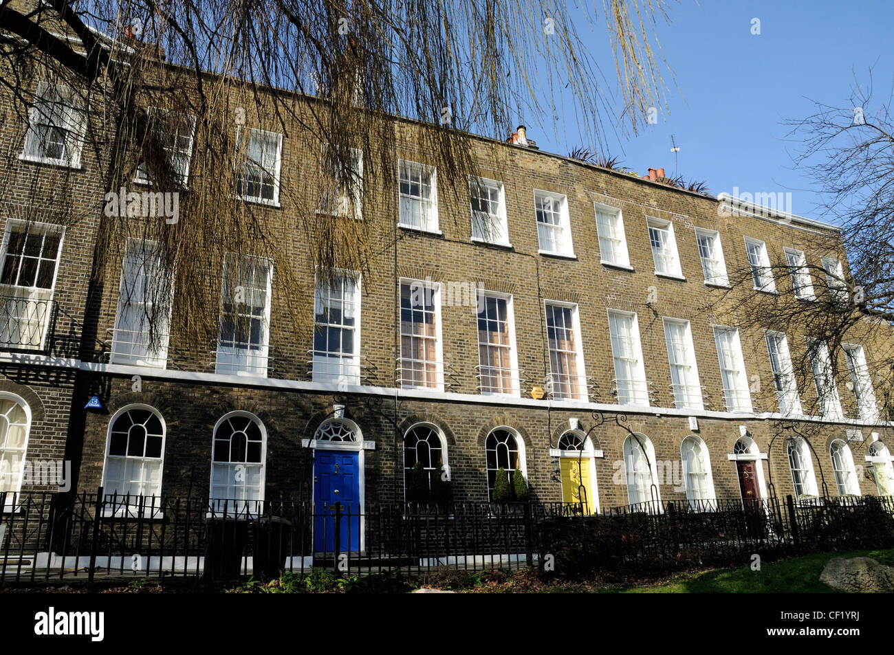 Duncan Terrace, row of terraced house Islington London Stock